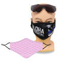 Benutzerdefinierte Logo Farbstoff Sublimation Polyester Facemask Waschbar Farbe aufspannbar anpassen meinen eigenen Wit African Sport Protection Face Maske